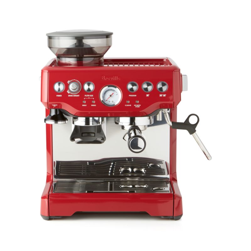 Breville Red Barista Express Espresso Machine Crate and Barrel
